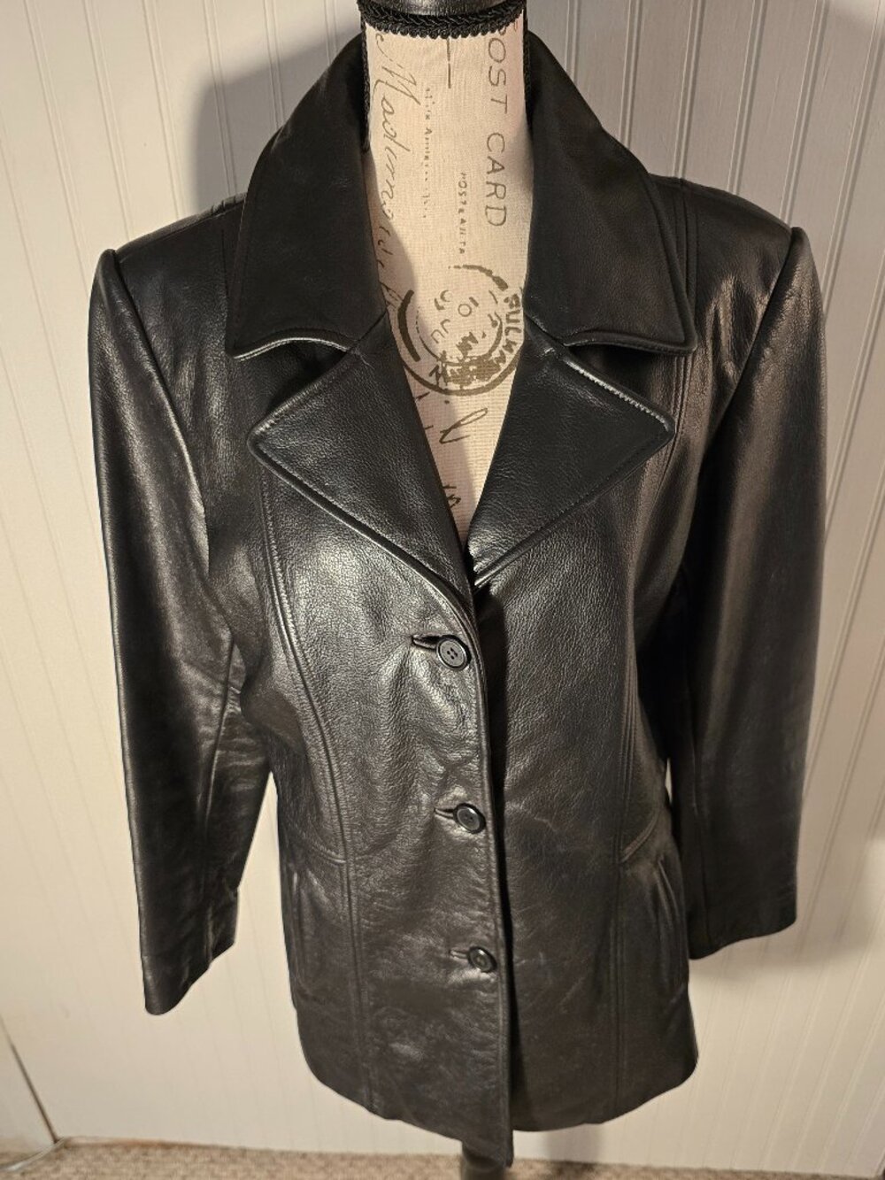 Jones New York Brown Leather Jacket, Size S